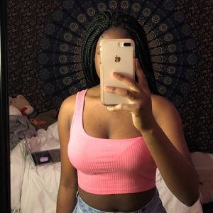 Pink one shoulder top